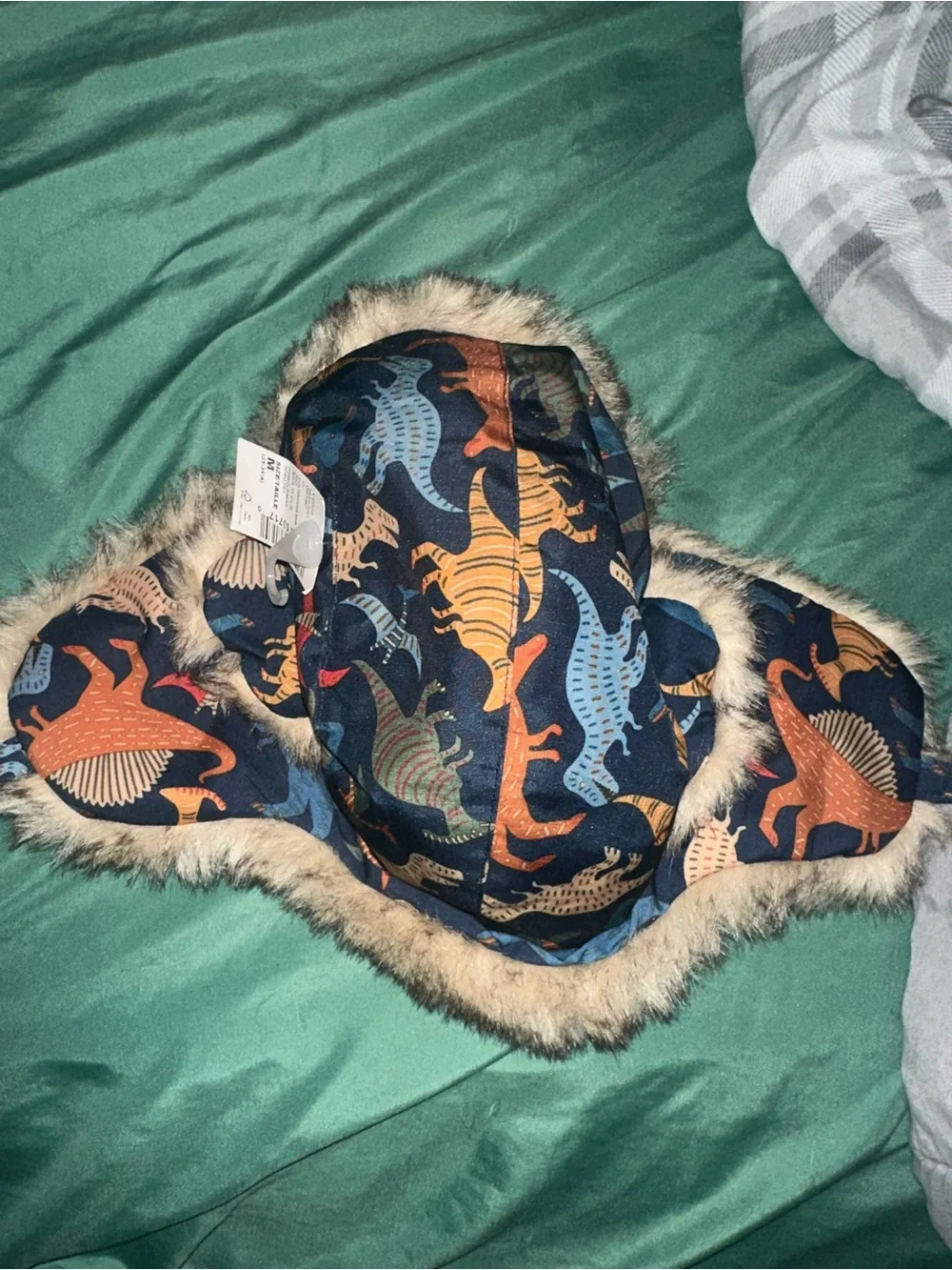 The Children's Place Dino Trapper Hat - Navy, Teal, Red, Orange